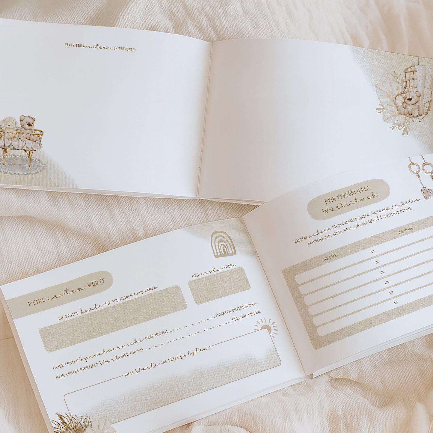 Babyalbum „Klein, wild & wunderbar“ – Boho Nursery | Erstes Jahr