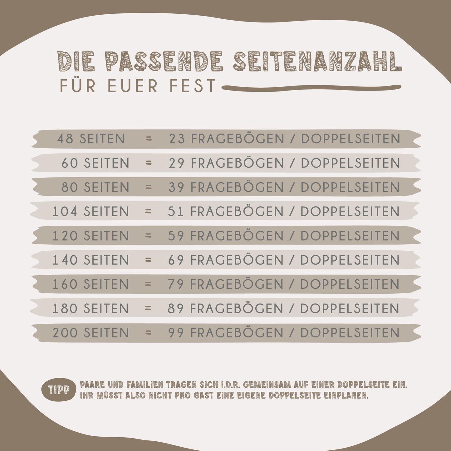 Personalisiertes Gästebuch Hochzeit – Lineart Hände