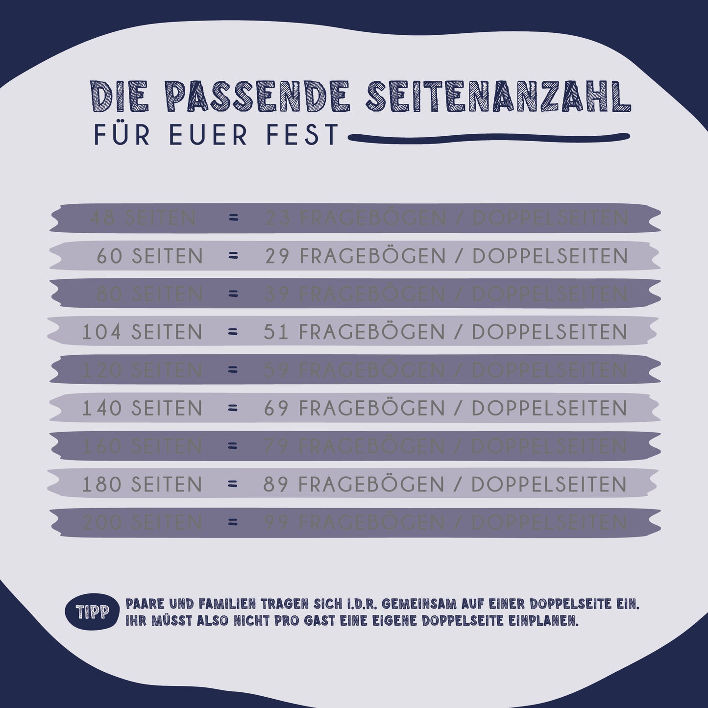 Personalisiertes Gästebuch Hochzeit – Glitzer Dunkelblau