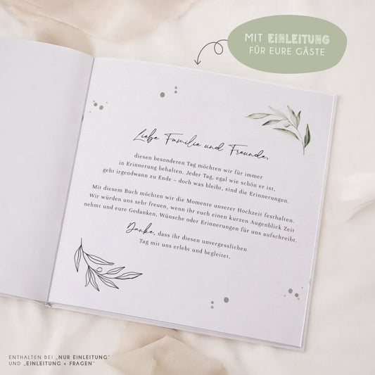 Personalisiertes Gästebuch Hochzeit – Mediterranes Oliven Design