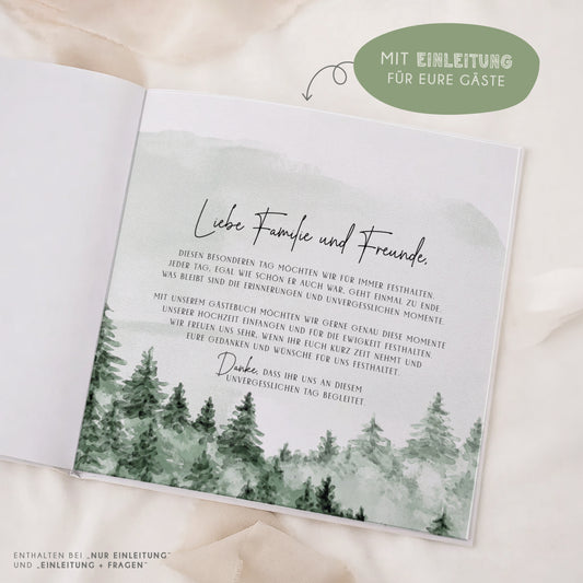 Personalisiertes Gästebuch Hochzeit – Naturliebe Wald
