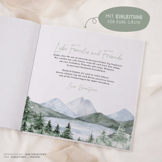 Personalisiertes Gästebuch Hochzeit – Wanderlust Design