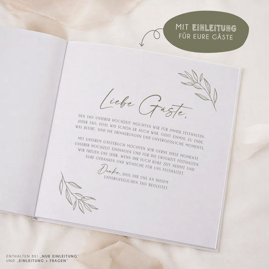 Personalisiertes Gästebuch Hochzeit – Sage Green Eukalyptus