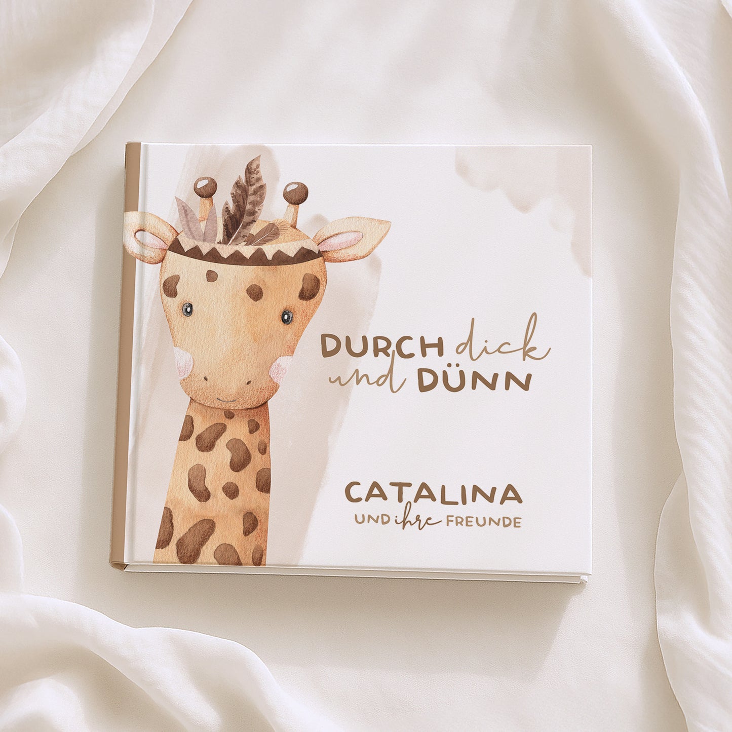 Personalisiertes Freundebuch mit Namen für Kinder | Giraffe