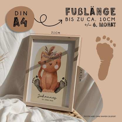 Fußabdruck Poster „Katze“ – personalisierbar