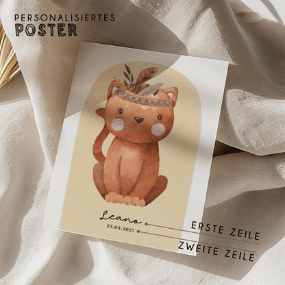 Fußabdruck Poster „Katze“ – personalisierbar