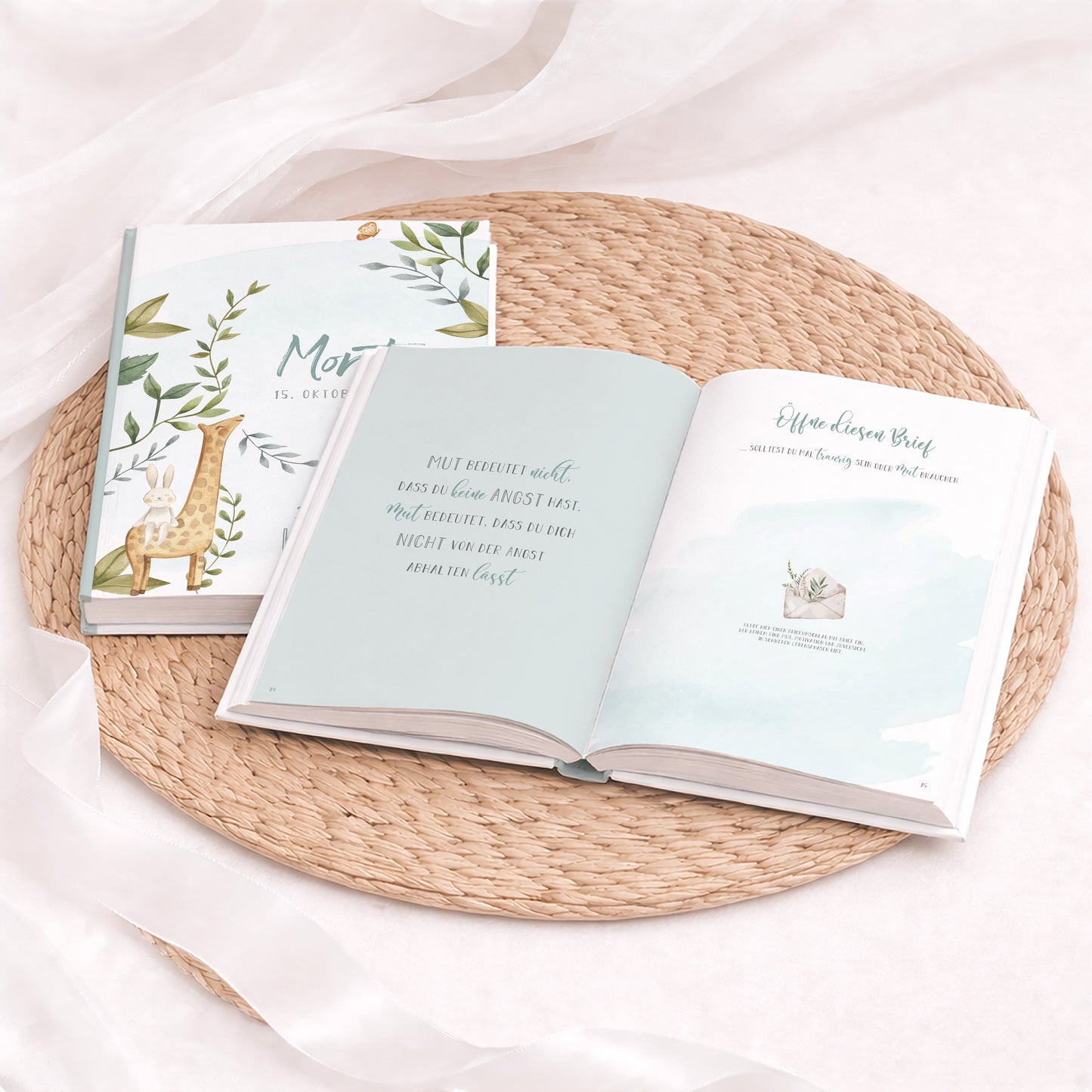 Erinnerungsalbum Kindheit – Die ersten 10 Jahre | Boho Tierdesign