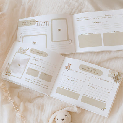 Babyalbum „Klein, wild & wunderbar“ – Boho Nursery | Erstes Jahr