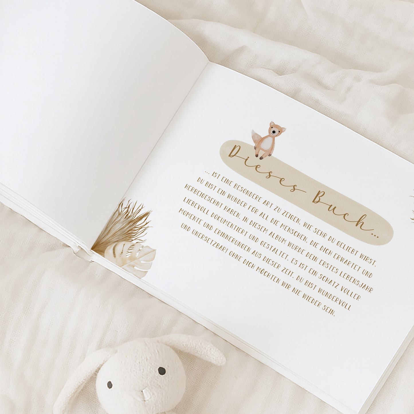 Babyalbum „Klein, wild & wunderbar“ – Boho Nursery | Erstes Jahr
