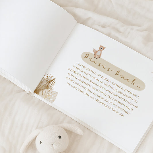 Babyalbum „Klein, wild & wunderbar“ – Boho Nursery | Erstes Jahr