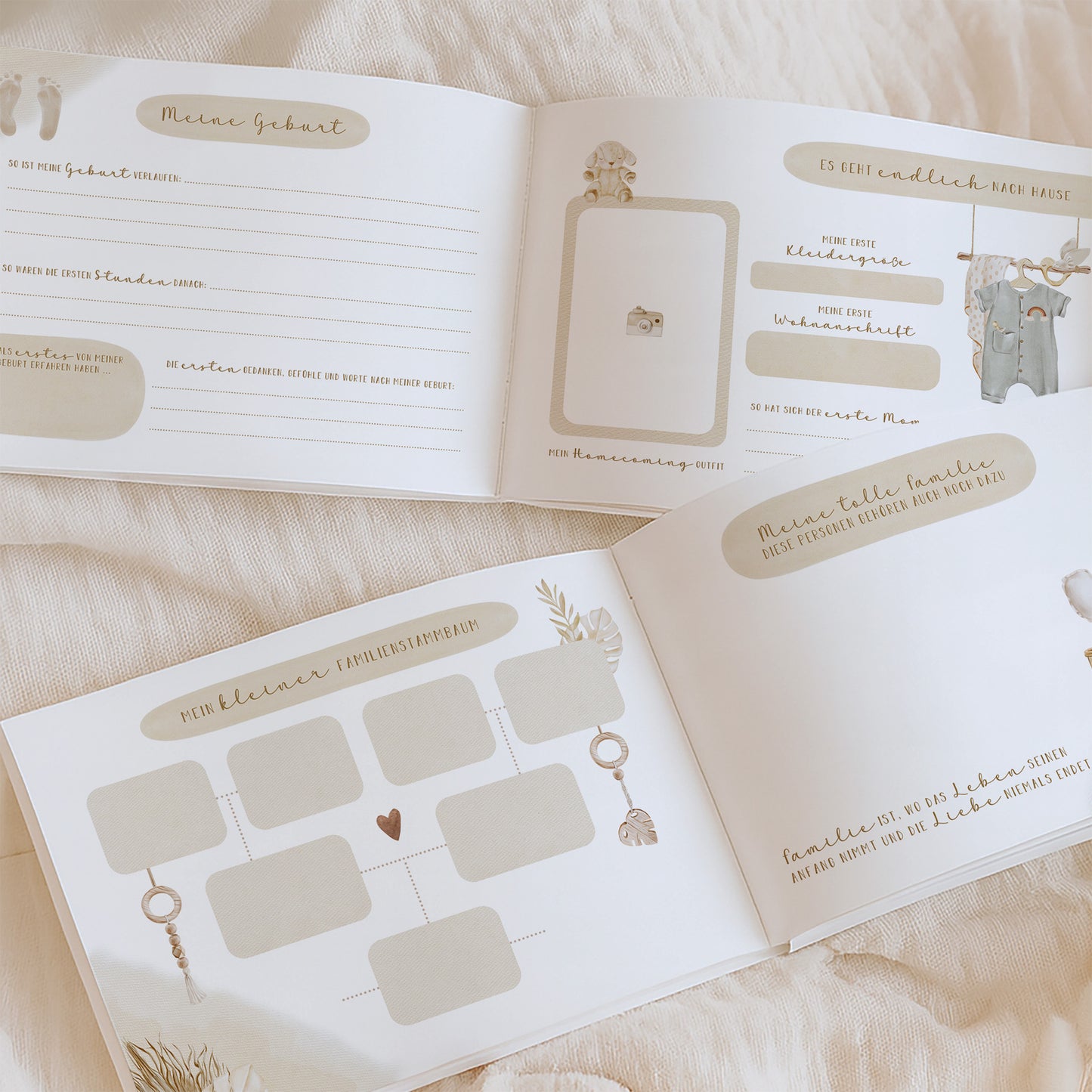 Babyalbum „Klein, wild & wunderbar“ – Boho Nursery | Erstes Jahr