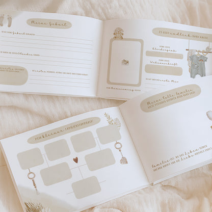 Babyalbum „Klein, wild & wunderbar“ – Boho Nursery | Erstes Jahr