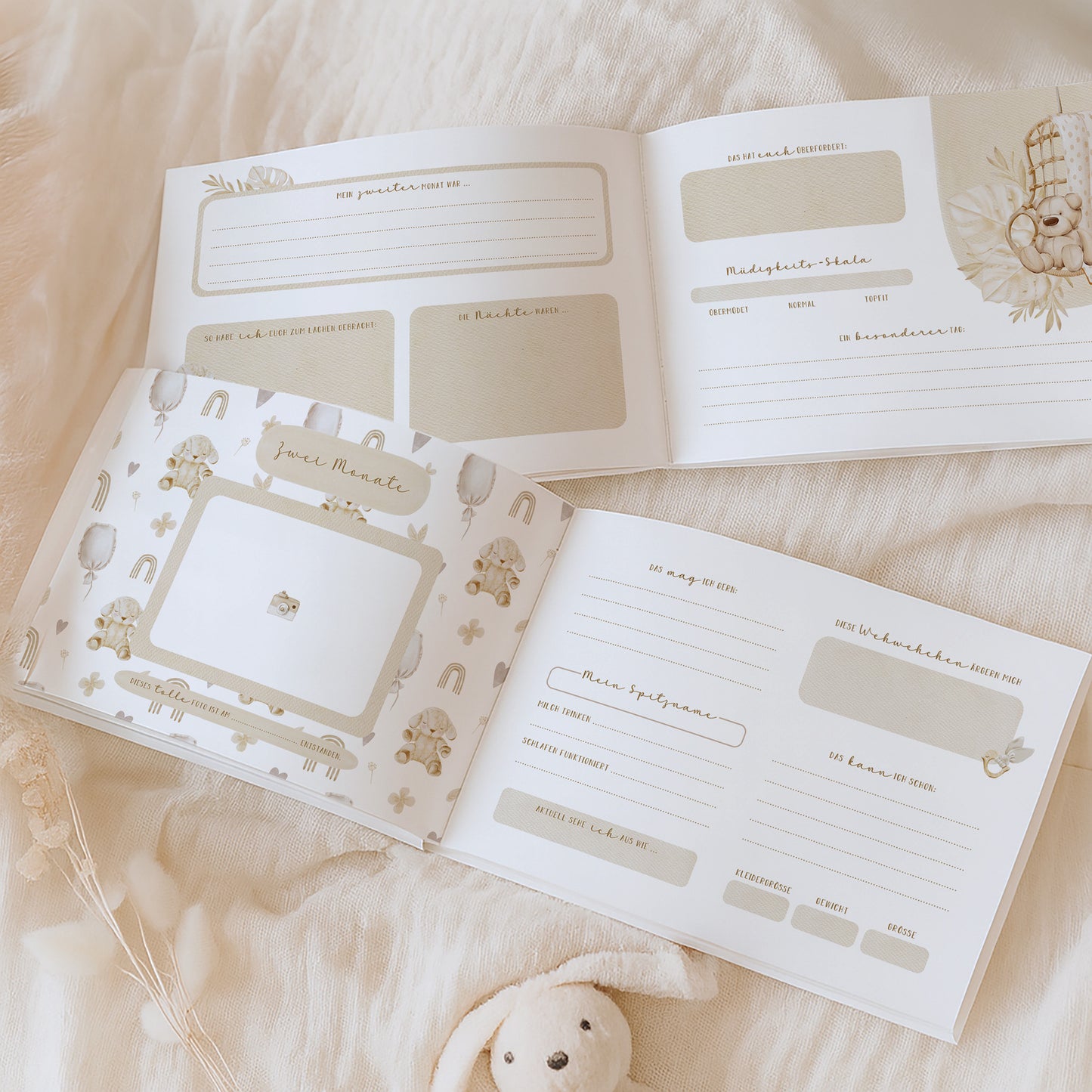 Babyalbum „Klein, wild & wunderbar“ – Boho Nursery | Erstes Jahr