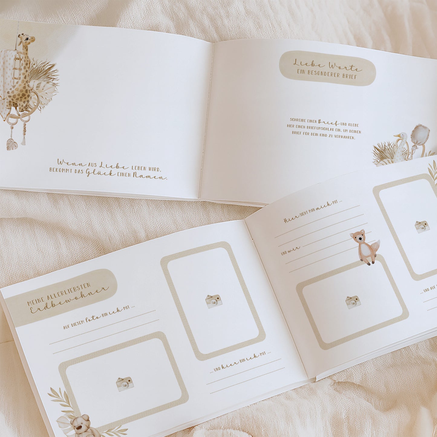 Babyalbum „Klein, wild & wunderbar“ – Boho Nursery | Erstes Jahr
