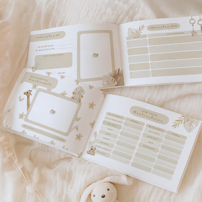 Babyalbum „Klein, wild & wunderbar“ – Boho Nursery | Erstes Jahr