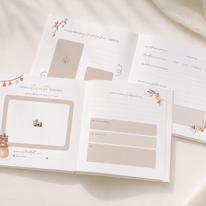 Babyalbum „Mein erstes Jahr“ – Boho in weiß & beige | Quadratisch