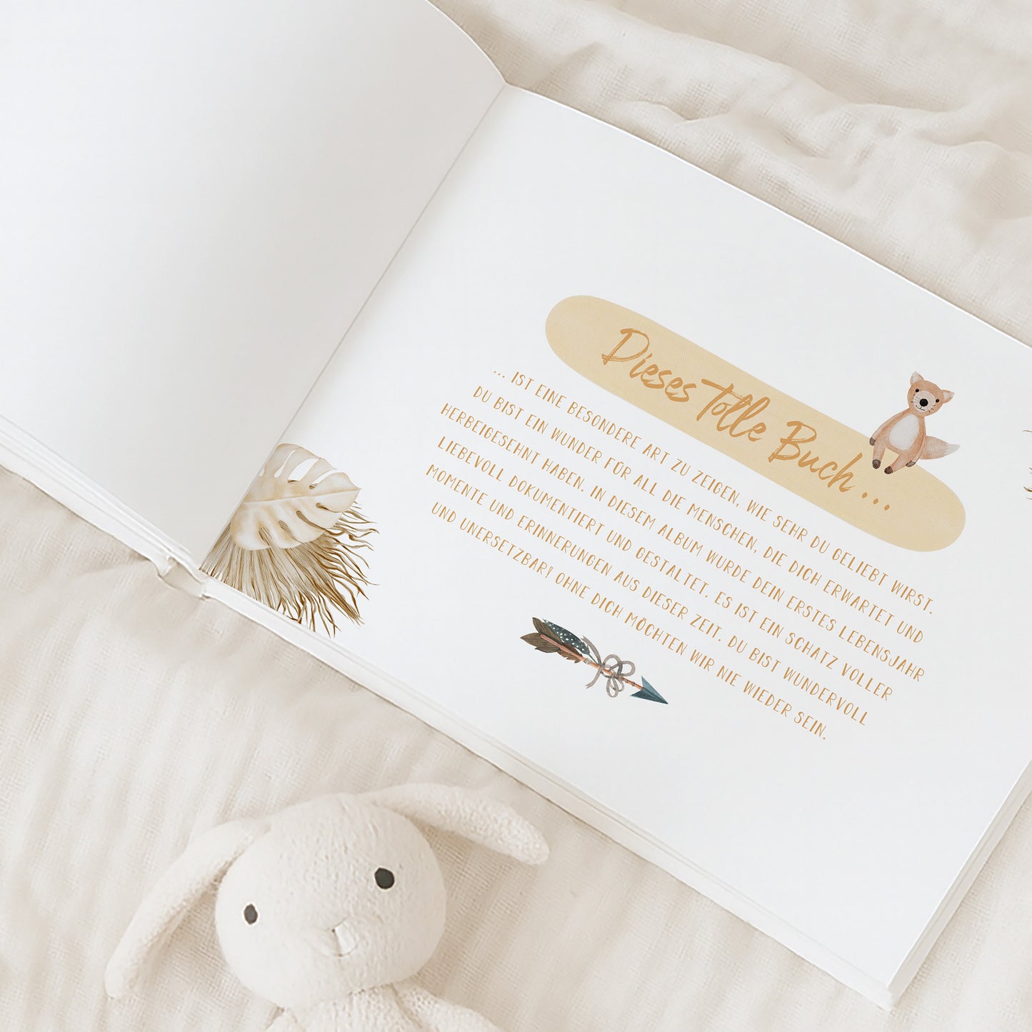 Babyalbum „Klein, wild & wunderbar“ – Fuchs | Erstes Jahr