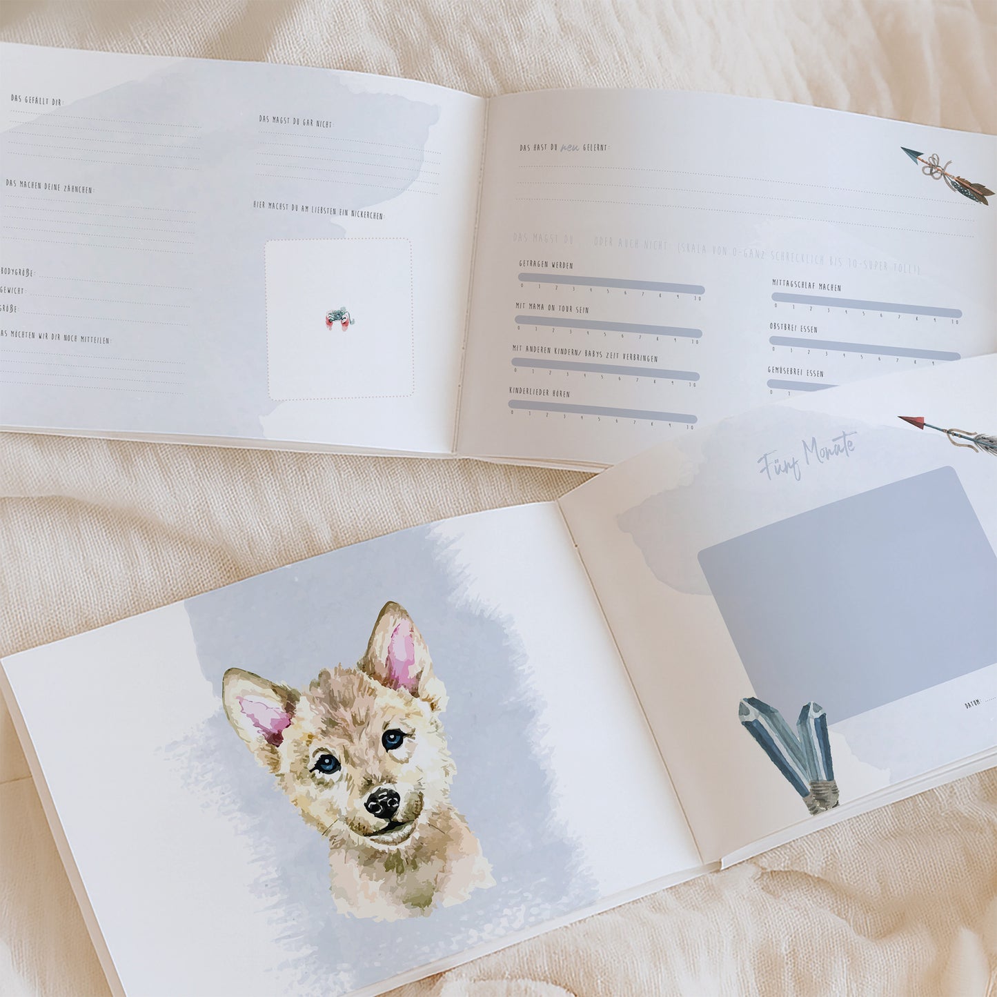 Babyalbum „Klein, wild & wunderbar“ – Löwe | Erstes Jahr