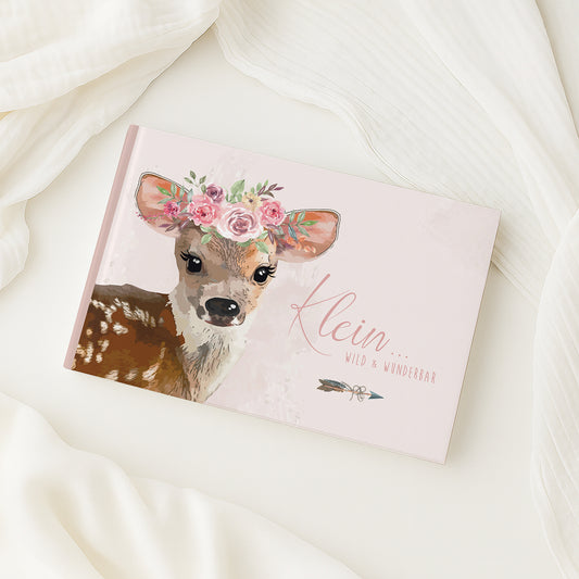 Babyalbum „Klein, wild & wunderbar“ – Reh | Erstes Jahr