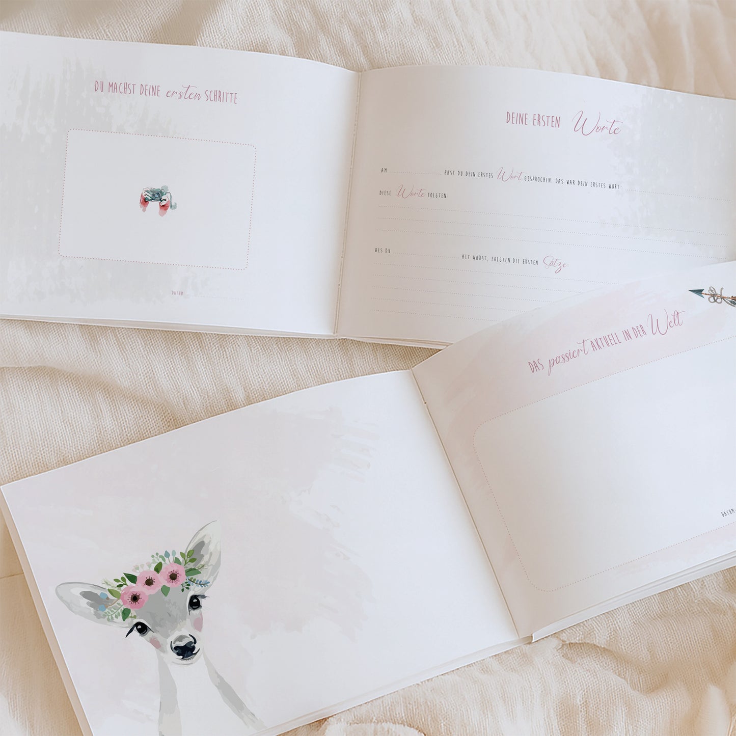 Babyalbum „Klein, wild & wunderbar“ – Reh | Erstes Jahr