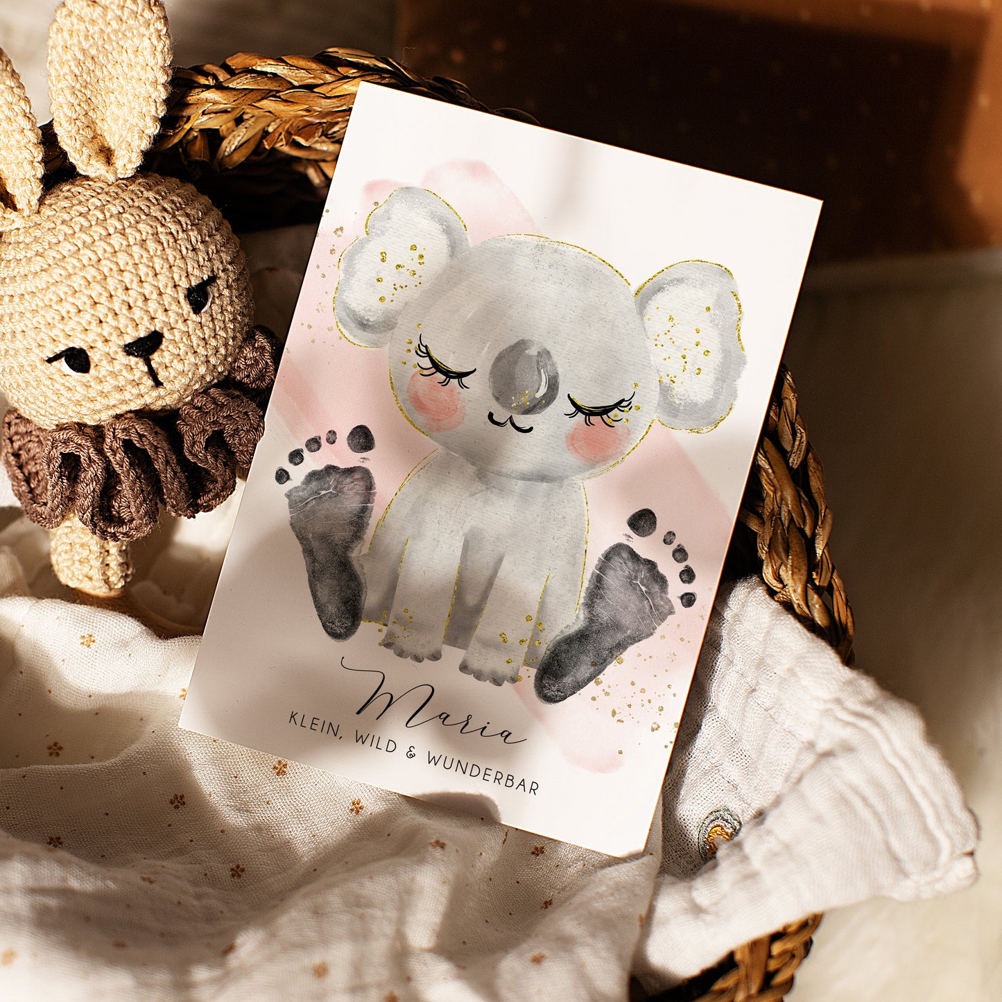 Fußabdruck Poster „Koala“ – personalisierbar