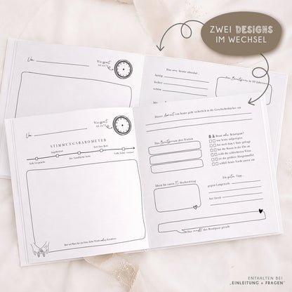 Personalisiertes Gästebuch Hochzeit – Lineart Hände
