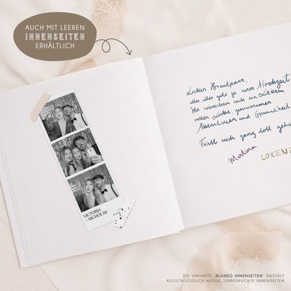 Personalisiertes Gästebuch Hochzeit – Lineart Hände