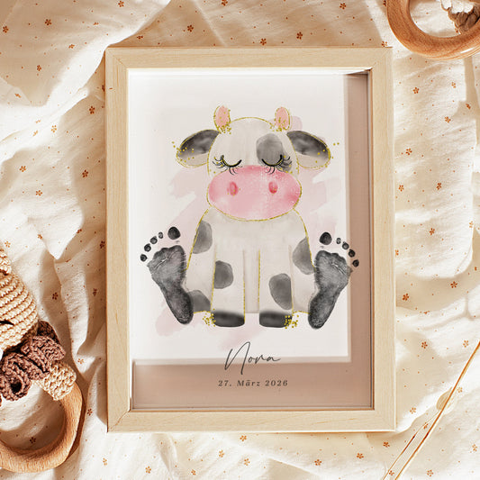 Fußabdruck Poster „Kuh“ – personalisierbar