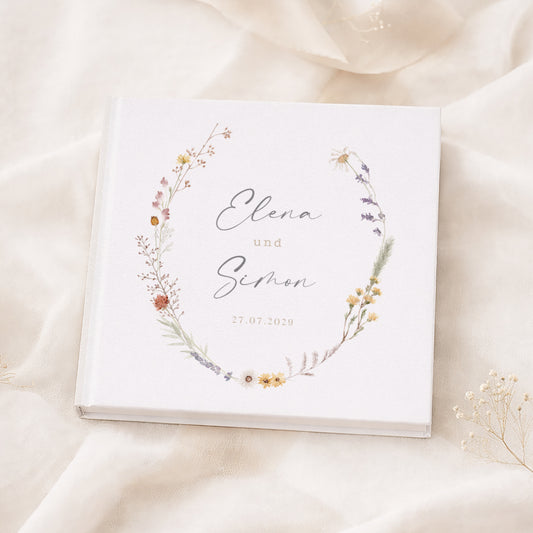 Personalisiertes Gästebuch Hochzeit – Wildblumen