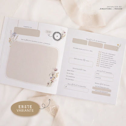 Personalisiertes Gästebuch Hochzeit – Wildblumen