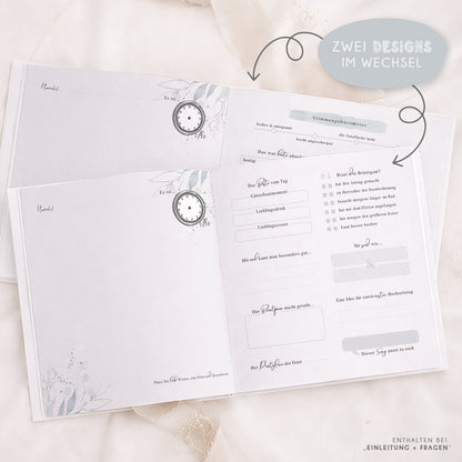 Personalisiertes Gästebuch Hochzeit – Mint Eukalyptus