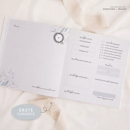 Personalisiertes Gästebuch Hochzeit – Mint Eukalyptus