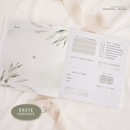 Personalisiertes Gästebuch Hochzeit – Olivenzweige