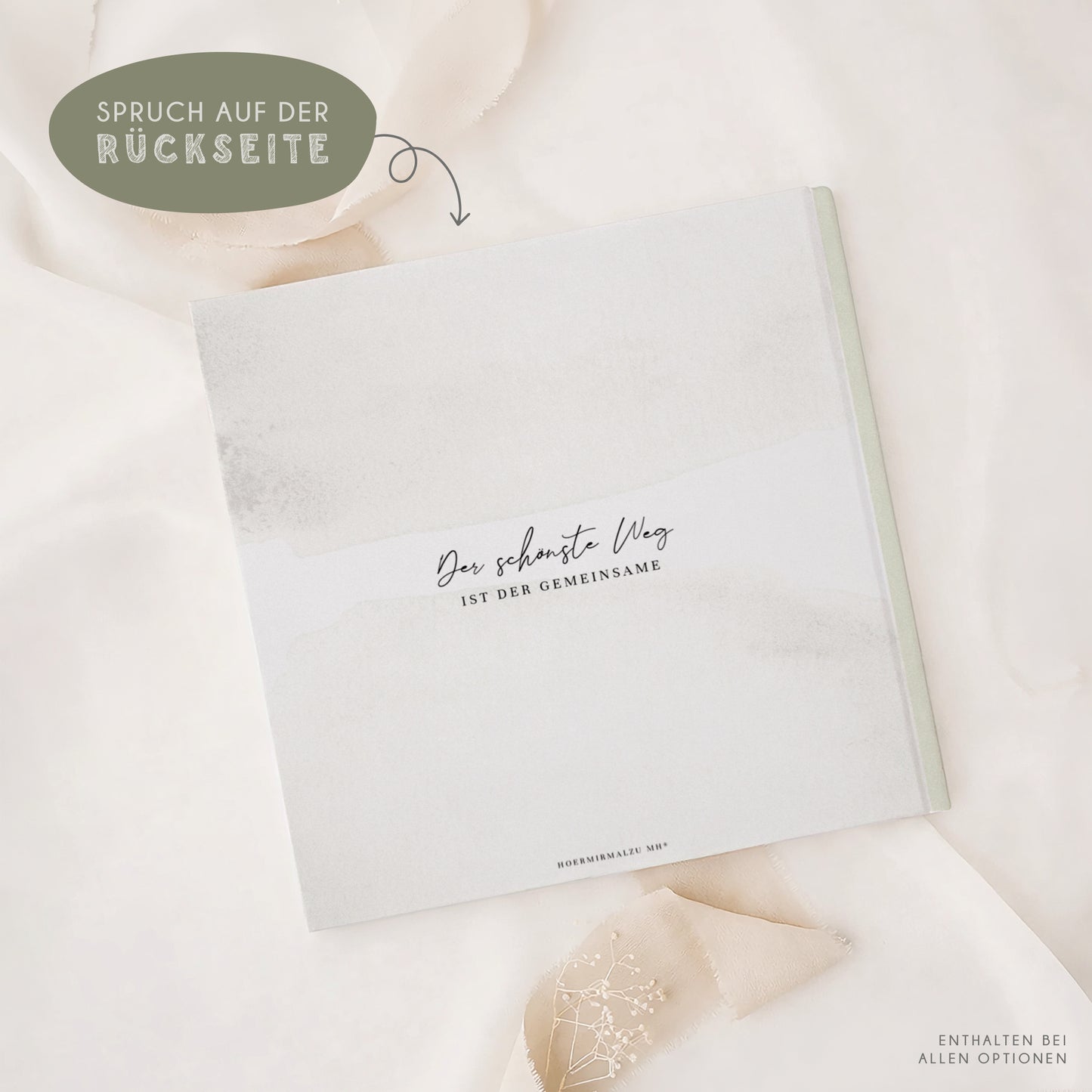 Personalisiertes Gästebuch Hochzeit – Olivenzweige