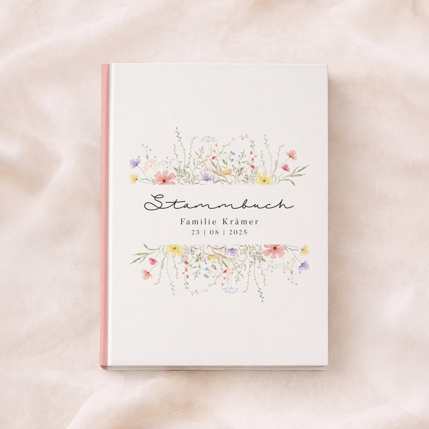 Stammbuch „Bunte Wildblumen“ – personalisiert zur Hochzeit