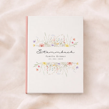 Stammbuch „Bunte Wildblumen“ – personalisiert zur Hochzeit