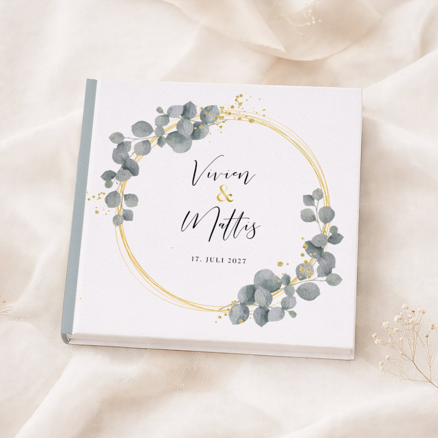 Personalisiertes Gästebuch Hochzeit – Eukalyptus Design