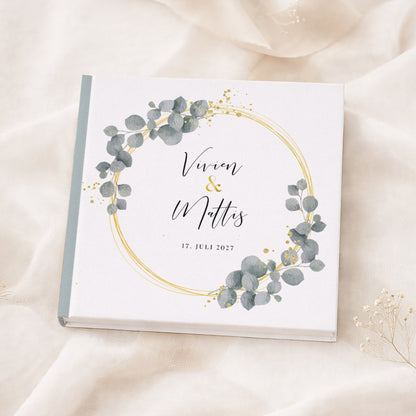Personalisiertes Gästebuch Hochzeit – Eukalyptus Design