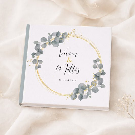 Personalisiertes Gästebuch Hochzeit – Eukalyptus Design