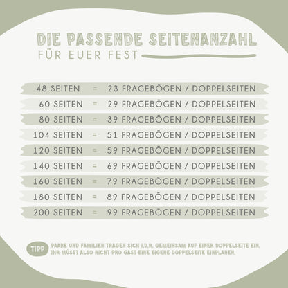 Personalisiertes Gästebuch Hochzeit – Mediterranes Oliven Design