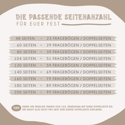 Personalisiertes Gästebuch Hochzeit – Soft Beige Eukalyptus