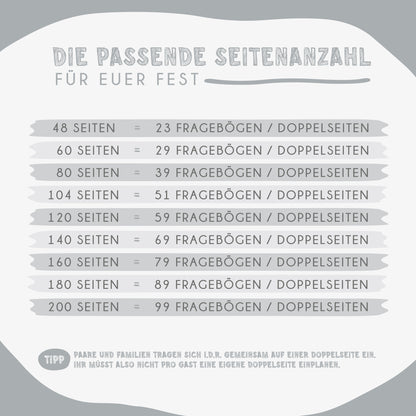 Personalisiertes Gästebuch Hochzeit – Eukalyptus Kranz
