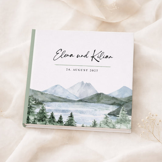 Personalisiertes Gästebuch Hochzeit – Wanderlust Design