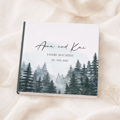 Personalisiertes Gästebuch Hochzeit – Forest Wood