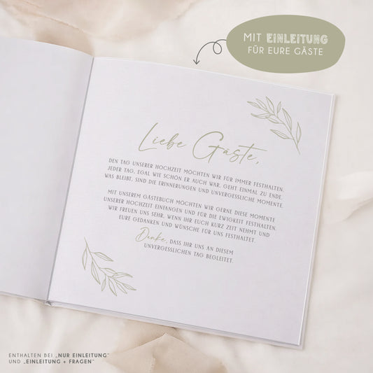 Personalisiertes Gästebuch Hochzeit – Soft Green Eukalyptus