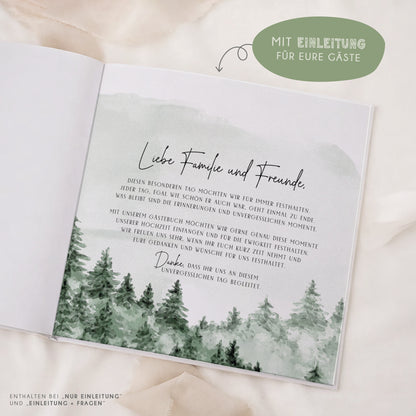 Personalisiertes Gästebuch Hochzeit – Naturliebe Wald