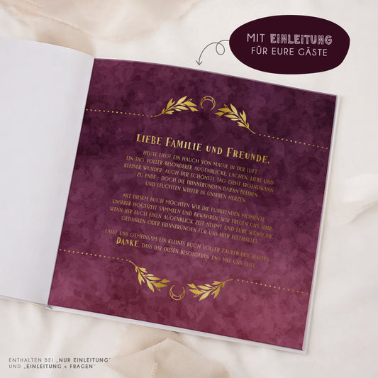 Personalisiertes Gästebuch Hochzeit – Magische Hochzeit in Bordeaux
