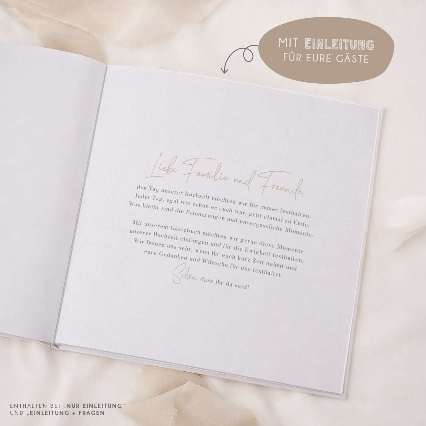 Personalisiertes Gästebuch Hochzeit – Hand in Hand