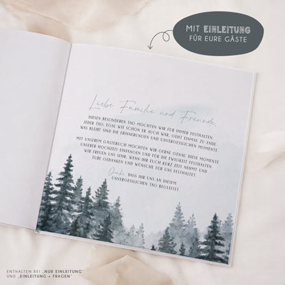Personalisiertes Gästebuch Hochzeit – Forest Wood