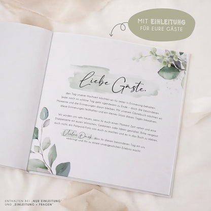 Personalisiertes Gästebuch Hochzeit – Eukalyptus Watercolor